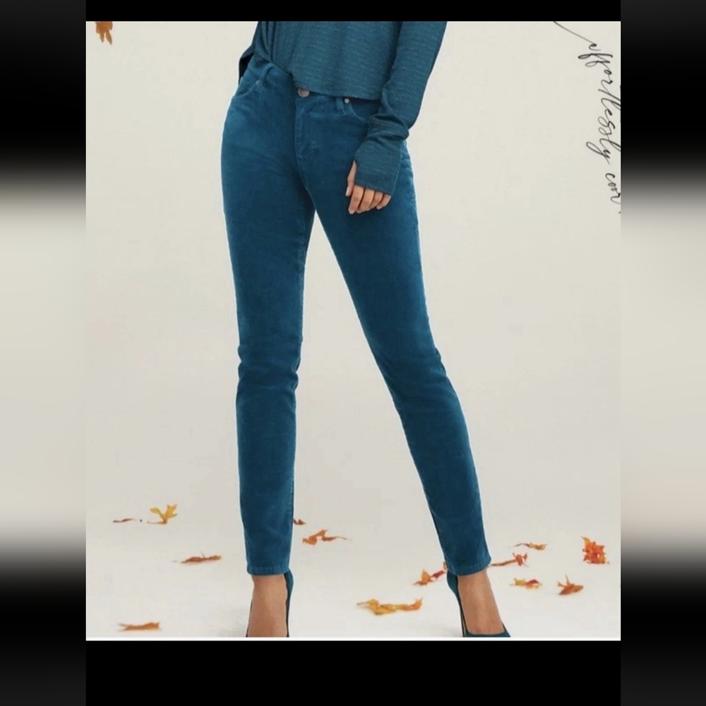 CAbi Teal Corduroy Jeans